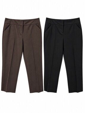 Nicole Miller New York Women’s Size 12 Cropped Culotte Pants Lot Of 2 Black & Br
